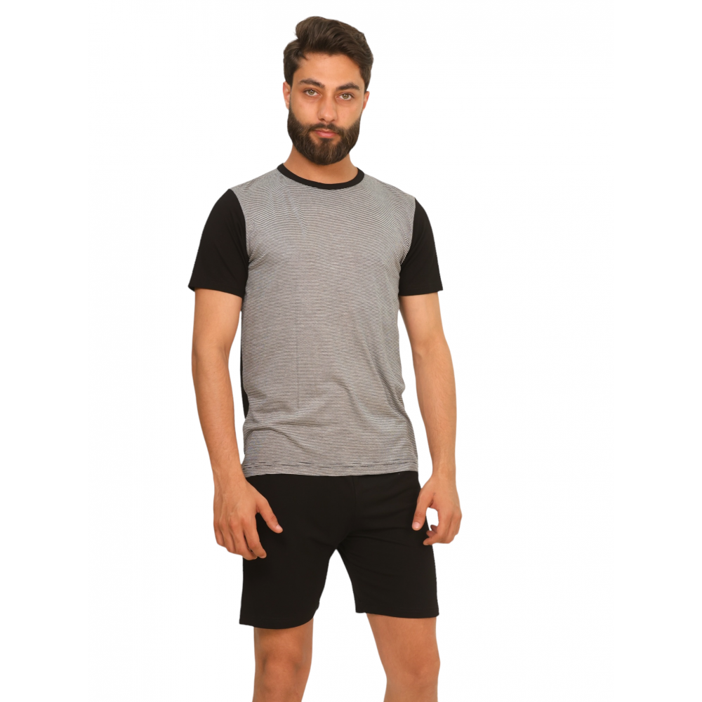 Men Summer Pyjama Black