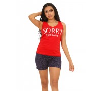 Woman Summer Pyjamas Shorts Sorry