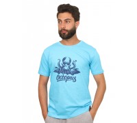 Men T-Shirt Octopus Blue