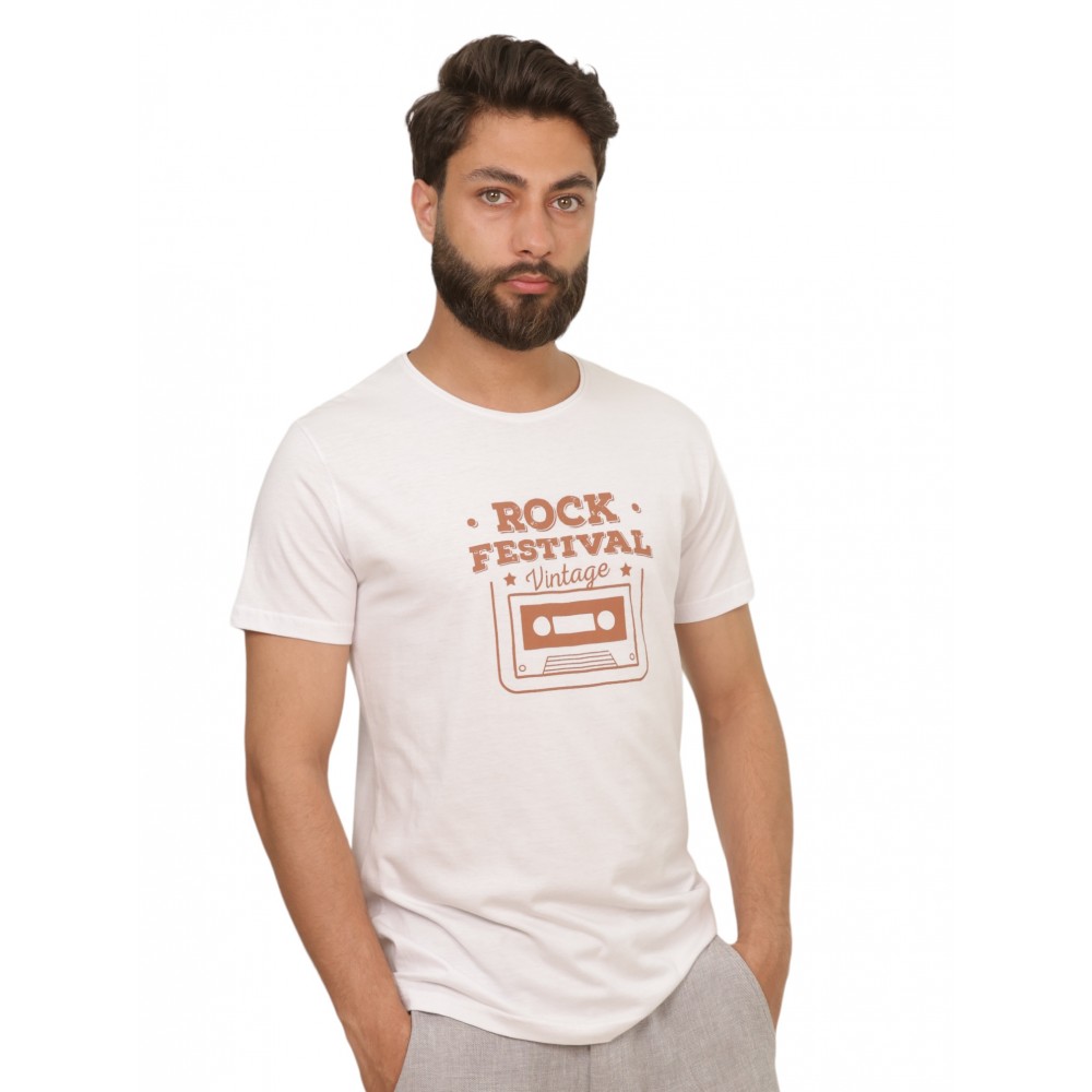 Men T-Shirt Rock Festival