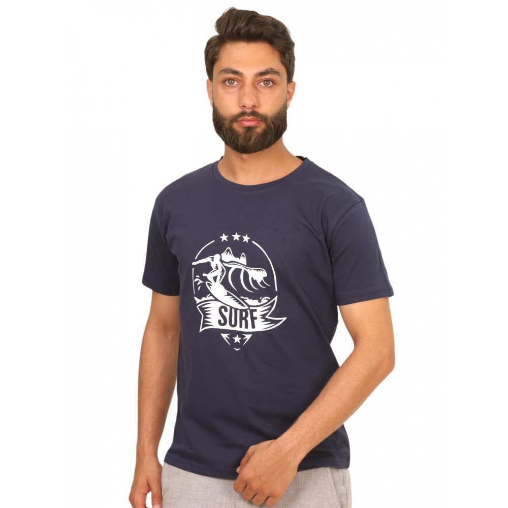 Men T-Shirt Surf Navy