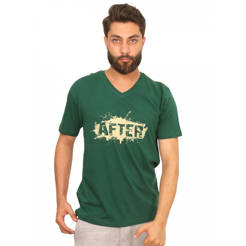 Men T-Shirt After Green